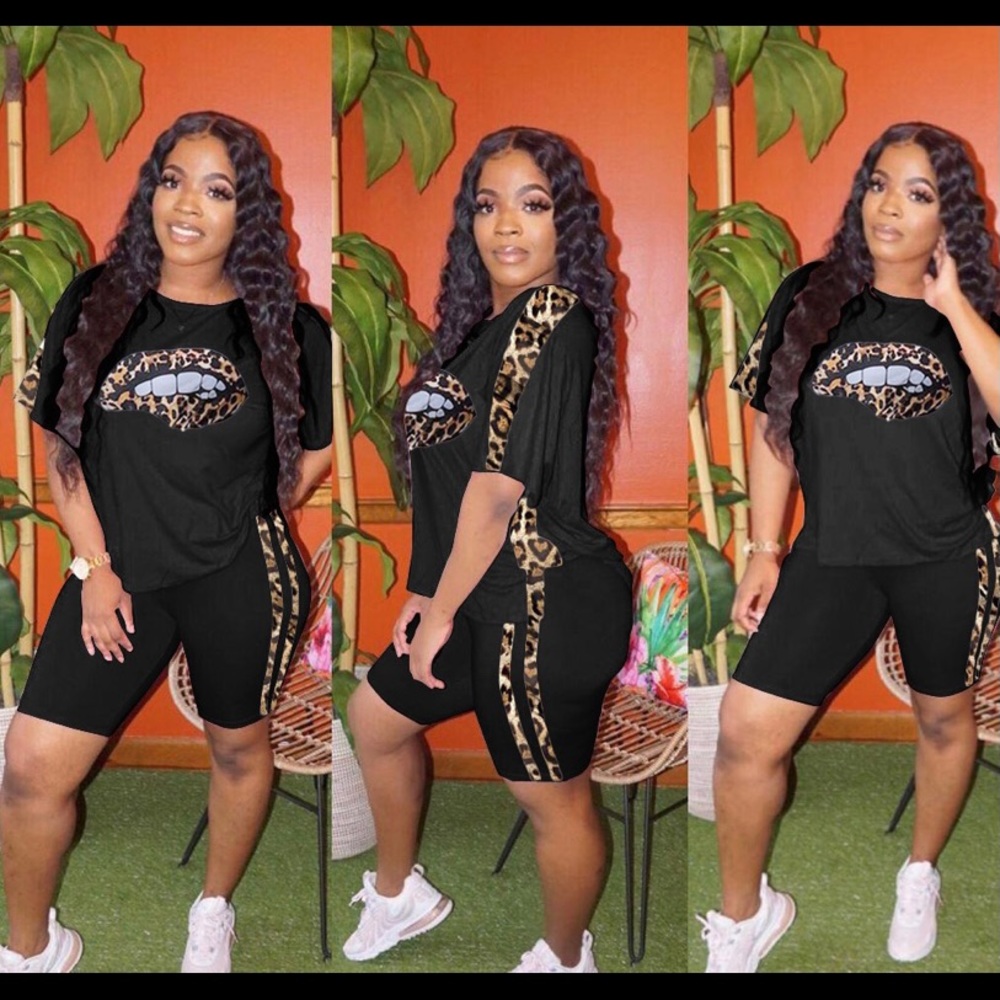 “I’m outside” Plus size shorts set